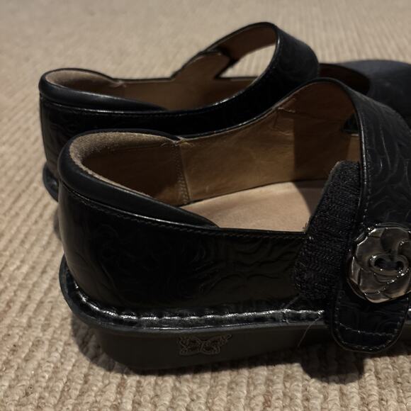 Alegria Paloma Black Leather Mary Jane Shoes PAL-601 Size 39 / 9 - Picture 5 of 9